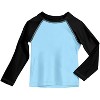 City Threads USA-Made Swim UPF 50+ Boys Color Block Long Sleeve Rashguard Shirt - 2 of 4
