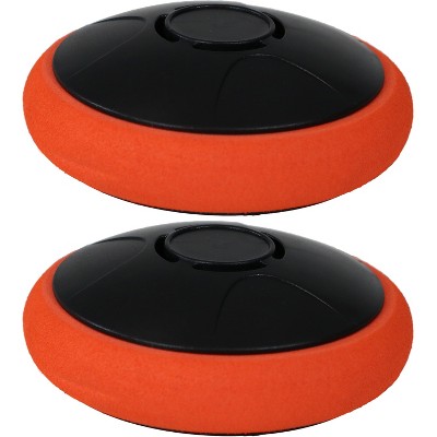 Sunnydaze Indoor Replacement Durable Plastic Electronic Rechargeable Hover Air Hockey Puck - 2" - Red and Black - 2pk