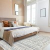 Machine Washable Abstract Rug - Non-Slip Low Pile Linen Carpet for Bedroom, Living Room & Office - Modern Accent Floor Rug - 3 of 4