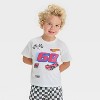 Toddler Boys' 2pc Hot Wheels T-Shirt & Checkered Shorts Set - Off-White - 3 of 4