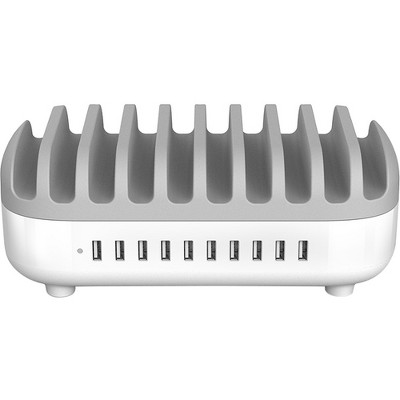 Compulocks 10 Ports USB Charging Dock Station - Wired - Mobile Phone, Tablet, USB Device - Charging Capability - USB - 10 x USB