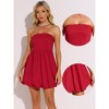 INSPIRE CHIC Women's Strapless Sleeveless Off Shoulder Side Zip Party Mini A-Line Dress - 2 of 4