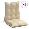 vidaXL Lowback Chair Cushions 2 pcs Beige Oxford Fabric - 2 of 4