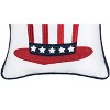 C&F Home 10" x 10" July 4 Hat Embroided Square Accent Small Petite Throw Pillow for 4th of July Patriotic - 3 of 4