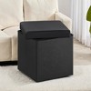 15" Ottoman with Storage, Folding Footstool, Storage Ottoman Bench, Cube Storage Chest 660 lb Load Capacity - 3 of 4