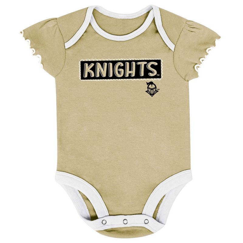 NCAA UCF Knights Infant Girls&#39; 3pk Bodysuit Set, 4 of 5