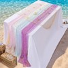 Wikineon Blue Table Runner Sequin 10FT Iridescent Table Runners 25X120 inch Under The Sea Decorations Mermaid Party Supplies for Wedding Birthday - 3 of 4