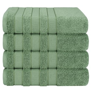 American Soft Linen 4 Piece 100% Cotton 27x54" Salem Bath Towel Set - 1 of 4