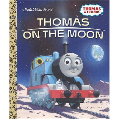 Thomas on the Moon (Thomas & Friends) - (Little Golden Book) by  Golden Books (Hardcover)