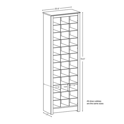 Drifted Gray 36-Pair Stackable Wood Shoe Rack