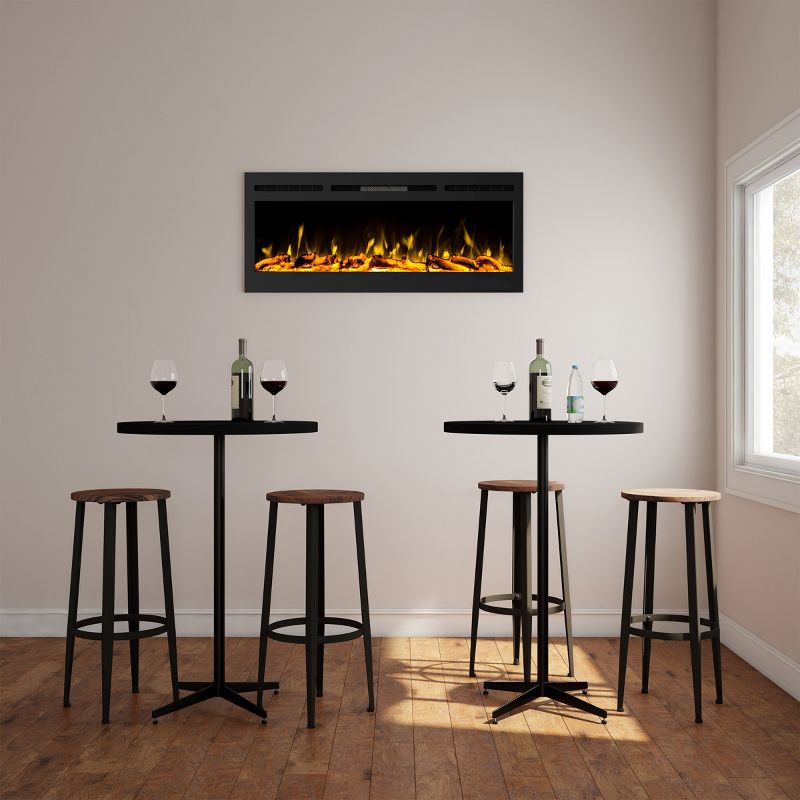 Northwest 50-Inch Wall Mounted Electric Fireplace with Remote (Black), 5 of 11