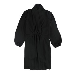bar III Womens Solid Casual Surplice Dress - 1 of 2