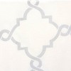 MAYEERTY 50x18" Fretwork Print Grommet Top Window Valance Ivory/Grey - 4 of 4