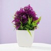 Unique Bargains Artificial Plants Spring Grass with Lotus in Pot Plastic 6.3"x6.3"x6.3" 1 Pc - 2 of 4