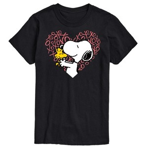Men's - Peanuts - Snoopy Woodstock Xo Heart Short Sleeve Graphic T-Shirt - 1 of 4