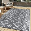 Coucheta Reversible Plastic Straw Rug Collection - Modern Outdoor Mats for Patio, RV & Beach, Multiple Sizes & Colors - 2 of 4