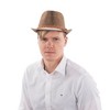 Dress Up America Brown Fedora with White Brim - One Size - 2 of 2