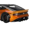 Nissan Z RHD #23 "LB-NATION WORKS" Orange Metallic with Matt Black Hood and Black Top 1/18 Model Car by Top Speed - 3 of 4