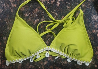 Vici Oceanside Triangle Bikini Top Green / S