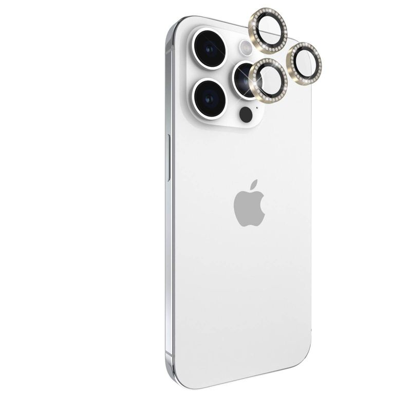 Kate Spade New York Apple iPhone 14 Pro/iPhone 14 Pro Max Aluminum Ring Lens Protector - Stone Gold, 1 of 8