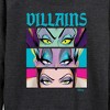 Women's - Disney Villains - Villains Stacked Lightweight French Terry Wide Neck Long Sleeve Shirt - 2 of 4