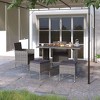 vidaXL 4-Piece Patio Chairs and Stools Set - PE Rattan Outdoor Furniture for Garden - 2 of 4