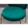 NicBex Round Dining Table Set for 2 Morden Dining Room Table with 2 Velvet Chairs and MDF Tabletop for Dining Room - 4 of 4