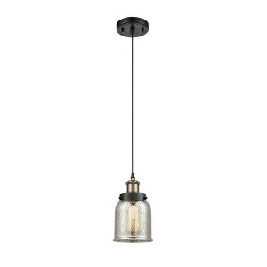 Bell - 1 Light Cord Hung Mini Pendant In Industrial Style-10 Inches Tall and 5 Inches Wide - 1 of 1
