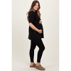 Pinkblush Black Oversized Crewneck Short Sleeve and Legging Maternity Set - 3 of 4