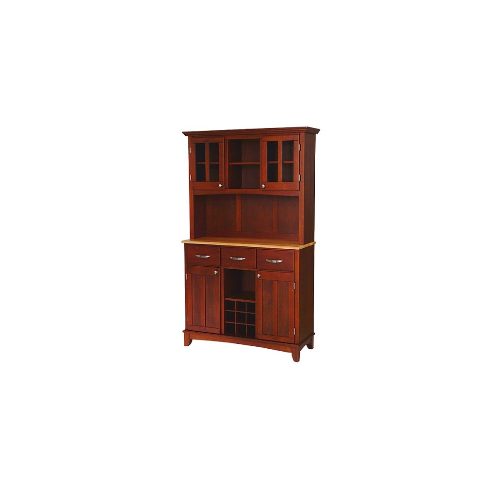 Buffet with 2 Door Hutch Wood/Cherry/Natural -Home Styles