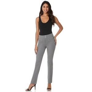 Rekucci Women's Secret Figure Straight Pant with Tummy Control - 1 of 4