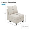 Belffin Plush Corduroy Single Module with Storage for Modular Sectional Sofa - 3 of 4