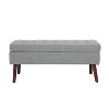 CAVINAS 43.3" Tufted Storage Ottoman Bench,Ottoman Foot Rest with Hidden Storage and Safety Hinges,Storage Bench for Bedroom - 2 of 4