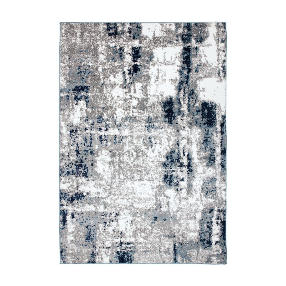 World Rug Gallery Contemporary Abstract Distressed Area Rug: Stain-Resistant, Low Pile, Indoor Runner