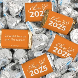 Graduation Candy Party Favors Hershey's Miniatures and Silver Kisses by Just Candy - 1 of 4