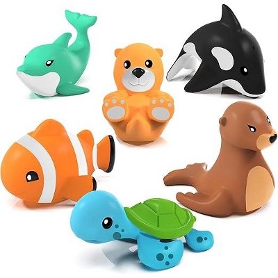 CityFurn Mold Free Bath Toys, 6 Pack Marine