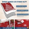 GustoWave  Washable Christmas Tree Snow Print Area Rug, Low Pile for Bedroom - 4 of 4