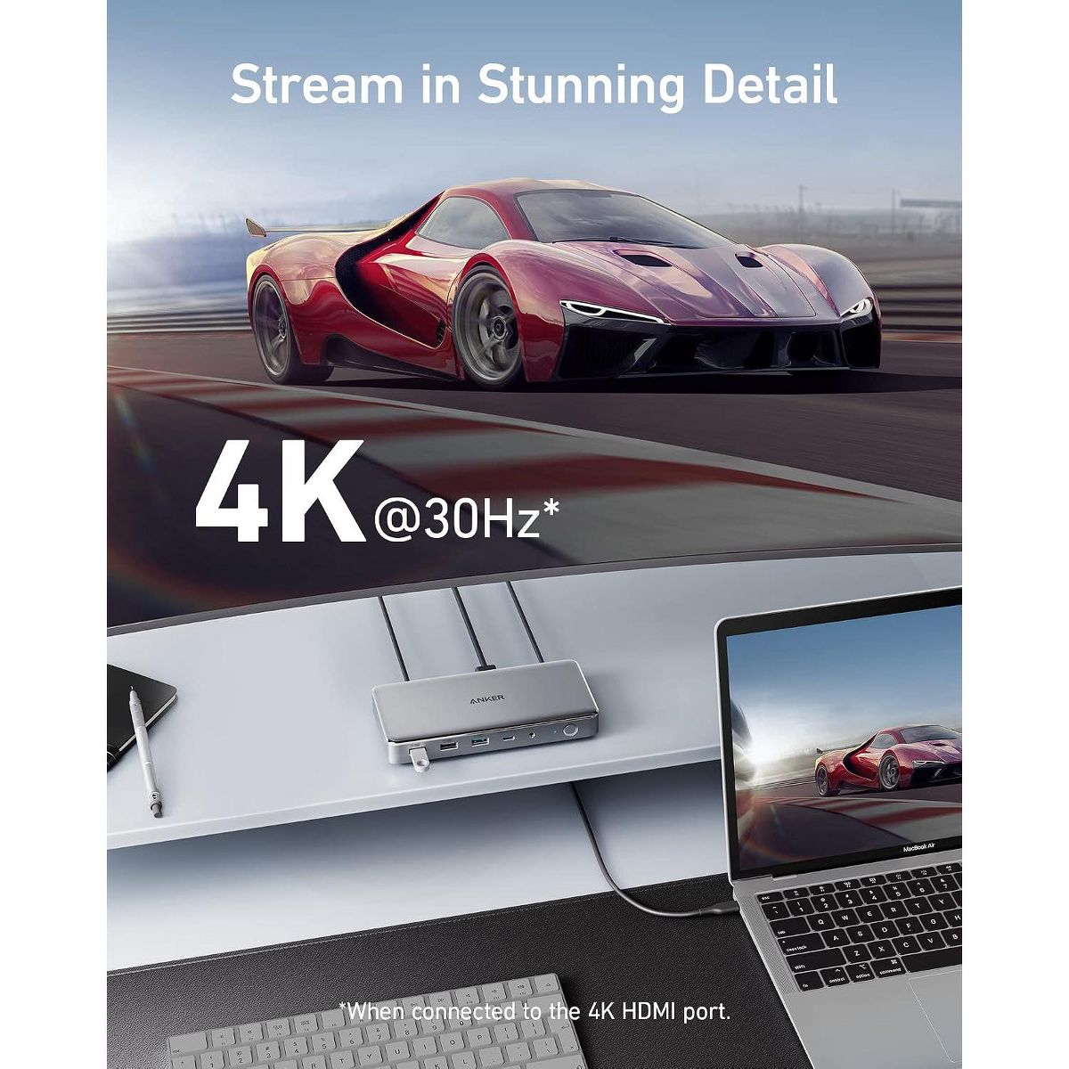 Anker DL6350 10-in-1 DisplayLink Dock, Triple 4K@30Hz (2 HDMI + 1 DP), for Windows Laptops & MacBook Air/Pro (Latest Driver Required) - thumbnail 6