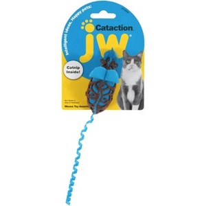 JW Pet Cataction Catnip Mouse Cat Toy With Rope Tail - 1 of 3