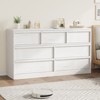 Garvee 7 Drawer Dresser for Bedroom, White Double Dresser Organizer with Concave Handles, Modern Chest of Drawers for Bedroom Living Room Nursery - 4 of 4