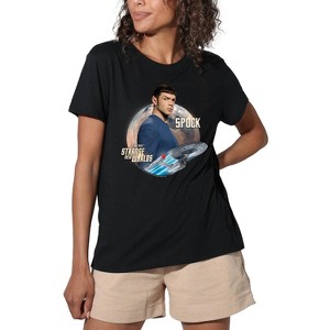Women's Star Trek Strange New Worlds Spock Loose T-Shirt Black - 1 of 4