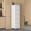 ACEPANO 64.21 in. H Metal Decorative Storage Cabinets with 5 Drawer & Wheels For Home & Office-White - 2 of 4