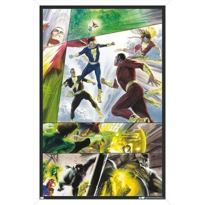 Trends International DC Comics Justice League - Shazam Family and Black Adam Framed Wall Poster Prints - 1 of 4