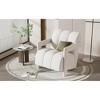Modern Minimalist Armchair with L-Shaped Armrests, 26.3'' Polyester Fabric Lounge Chair for Home or Office - 4 of 4