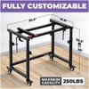 Liquid Stands 3 Tier Keyboard Stand w/ Wheels Music Studio Desk for Music Production for 49 54 61 88 Key - Rolling Home Studio Workstation DJ Table - 3 of 4