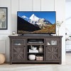 Vynxaria 60" Gray Farmhouse TV Center with Barn Doors and Versatile Storage - 3 of 4