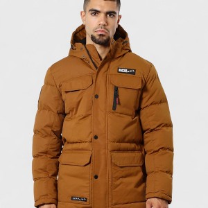 Super Triple Goose Men’s Heavyweight Hooded Puffer Parka Jacket - 1 of 3