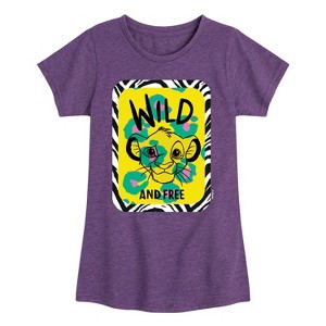 Girls' - Disney - Wild & Free Simba Fitted Short Sleeve Graphic T-Shirt - 1 of 4