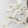 Pre-lit Flocked Balsam Fir Artificial Christmas Tree with Basket Base Warm White LED Lights - Wondershop™ - 4 of 4