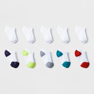 Baby 10pk Solid Low-Cut Socks - Cat & Jack™ White 6-12M